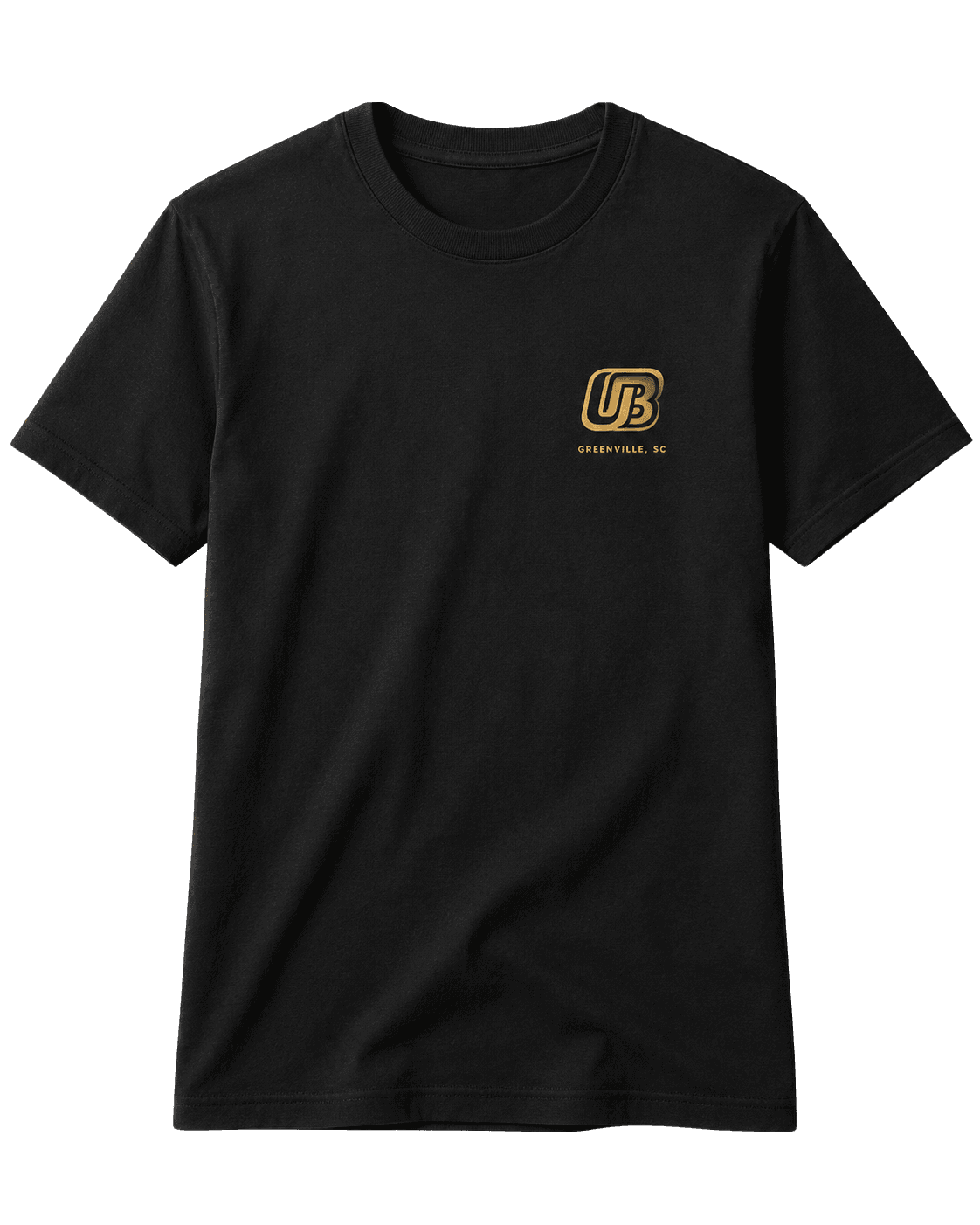 Black Owner's Box crew shirt with gold chest logo